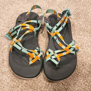Chaco, Women 12, green and orange
